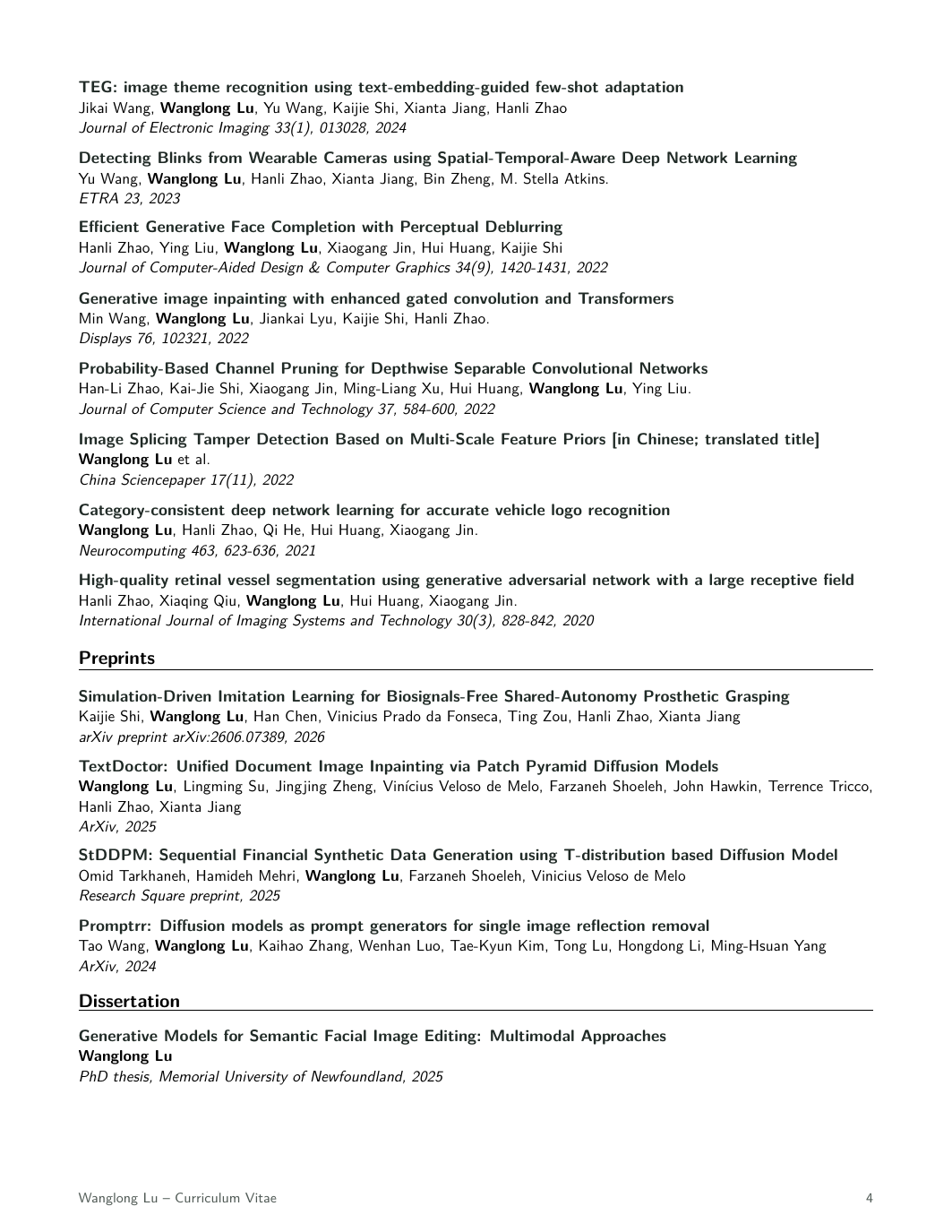 Full CV, page 4 of 5